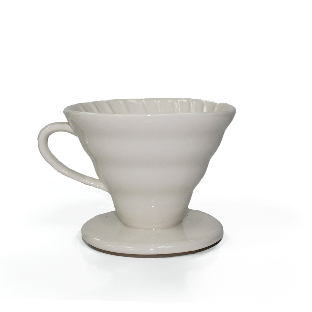 V60 Coffee Dripper, 02, White Ceramic