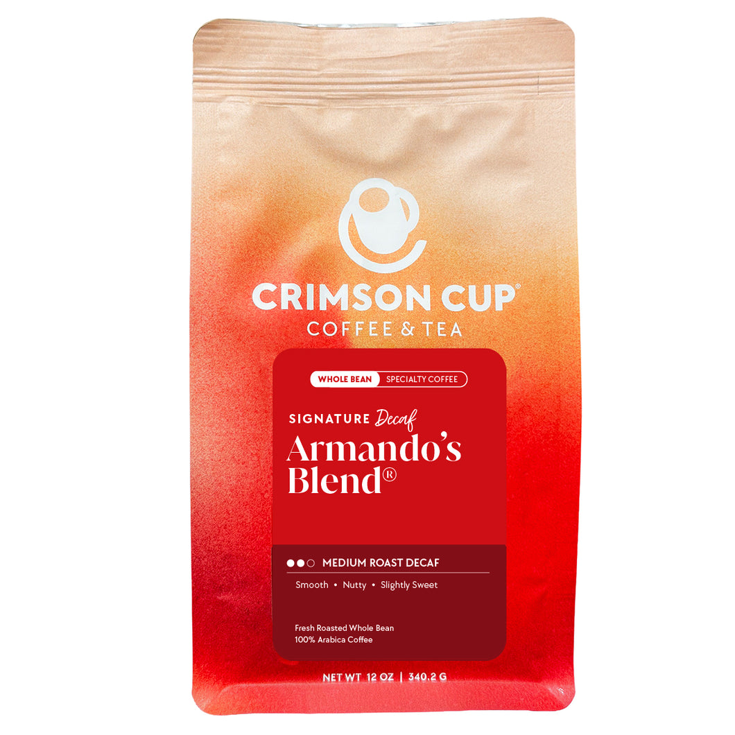 DECAF Ground & Whole Bean Coffee - Armando's Blend Medium Roast 12