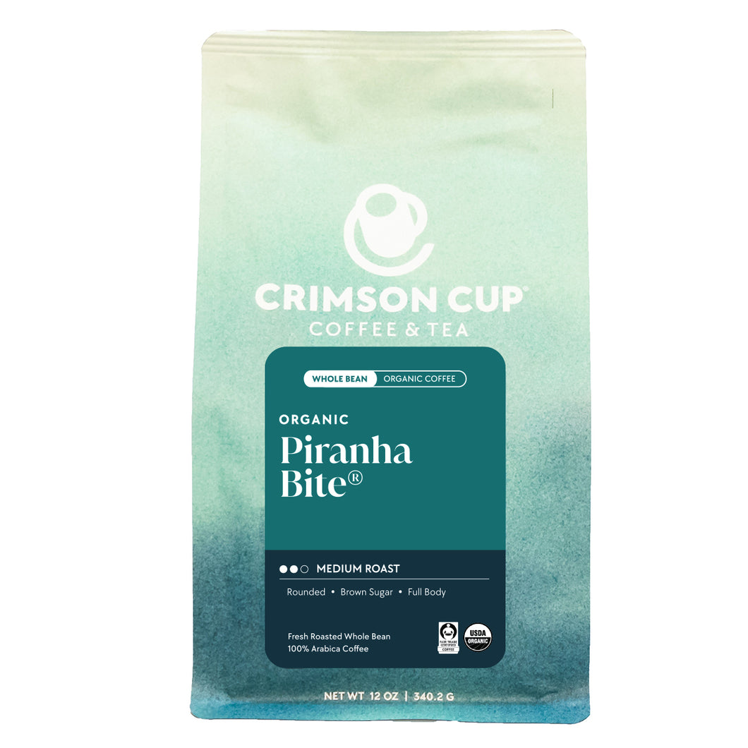 Ground & Whole Bean Organic Coffee - Piranha Bite Blend Medium